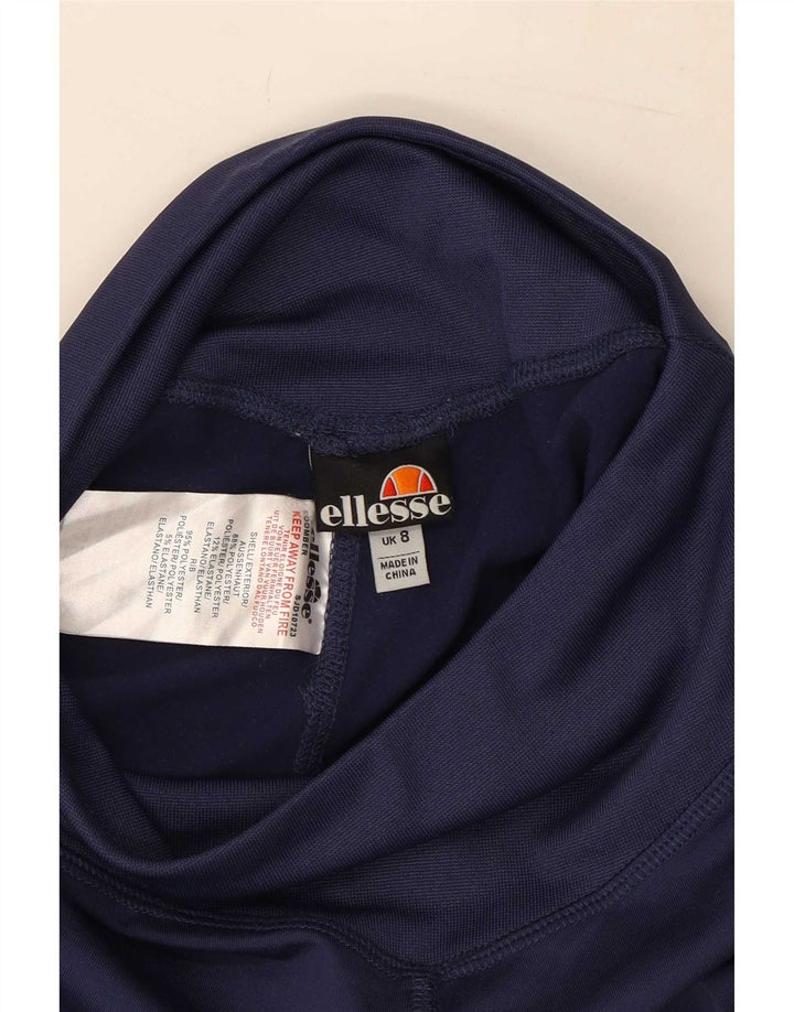 Ellesse Womens Graphic Leggings UK 8 Small Marineblau Polyester