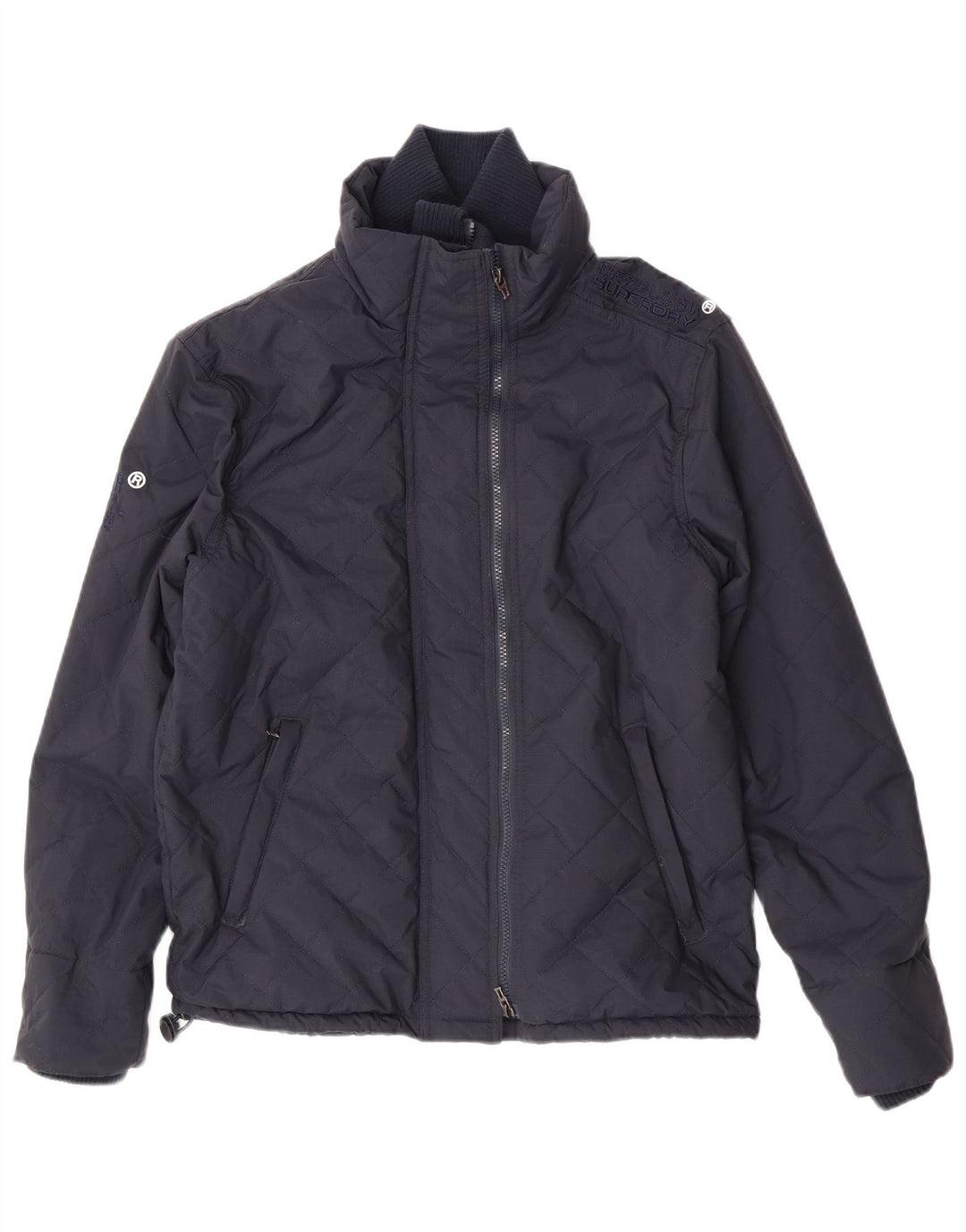 Superdry Herren Wattierte Jacke UK 38 Medium Marineblau Nylon