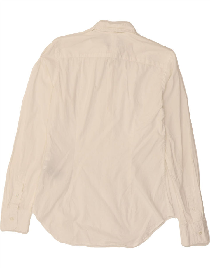 RALPH LAUREN Womens Slim Fit Shirt US 6 Medium White Cotton Vintage Ralph Lauren and Second-Hand Ralph Lauren from Messina Hembry 