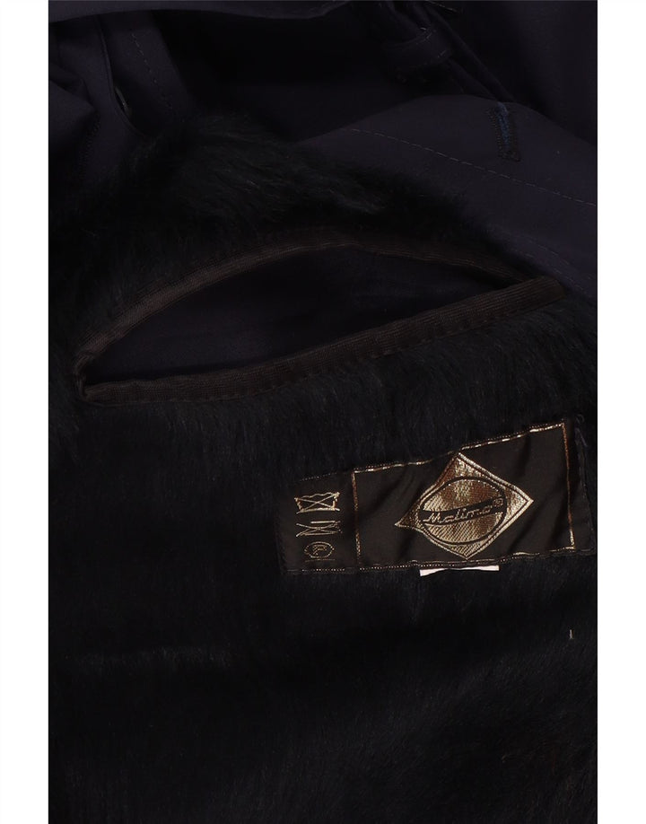 VINTAGE Herren Sherpa Mantel UK 40 Großes Marineblau