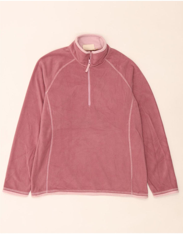 Mountain Warehouse Damen-Fleecepullover mit Reißverschluss am Hals, UK 12, Mittelrosa
