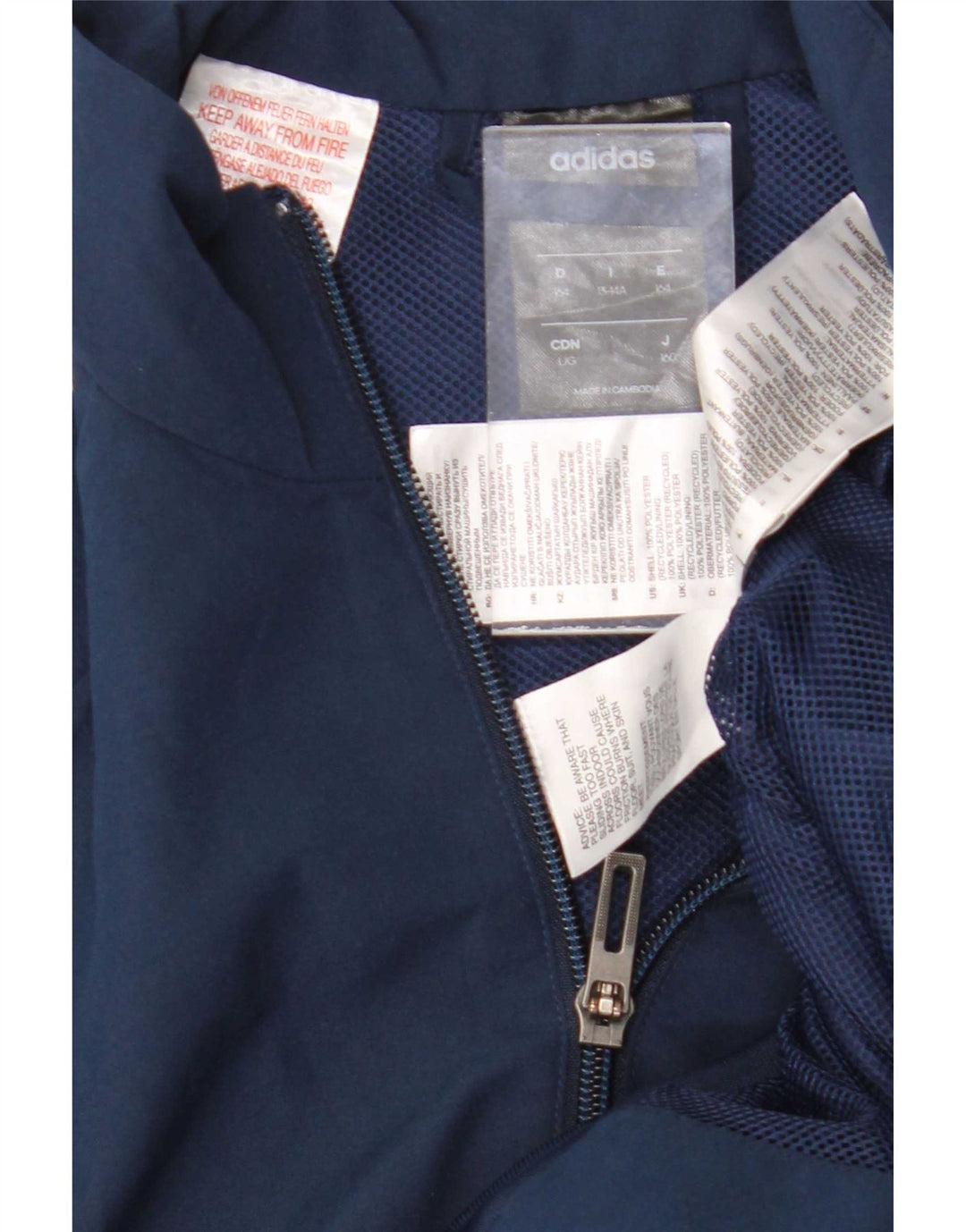 Adidas Jungen Climalite Trainingsanzug Top Jacke 13-14 Jahre Marineblau Polyester