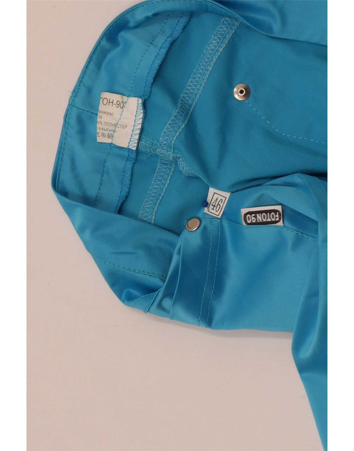 Vintage Damen Slim Casual Hose W28 L30 Blau Polyester