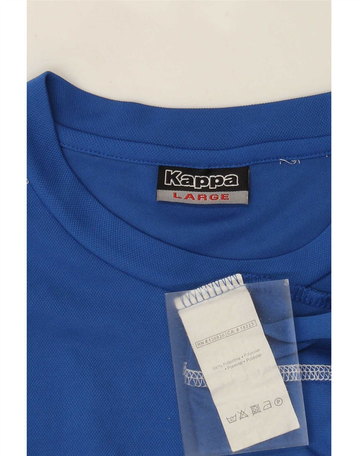Kappa Herren-T-Shirt mit Grafik, groß, blau, Polyester