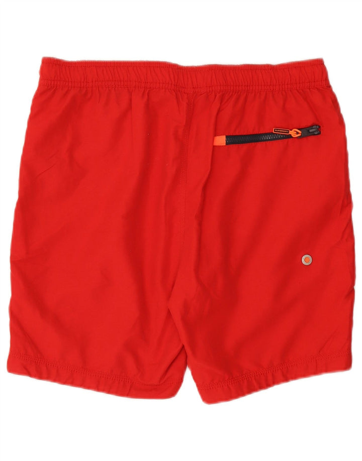 Superdry Herren Badeshorts mit Grafik, Größe L, Rot, Polyester
