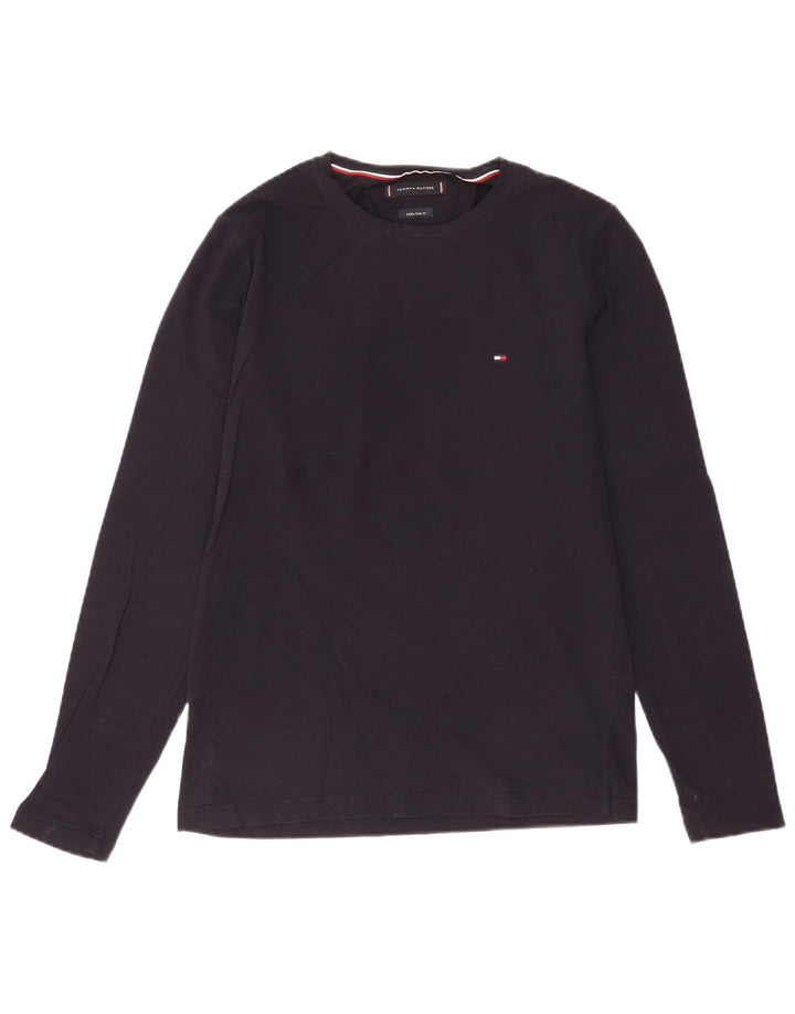 Tommy Hilfiger Herren Extra Slim Top Langarm Medium Marineblau Baumwolle