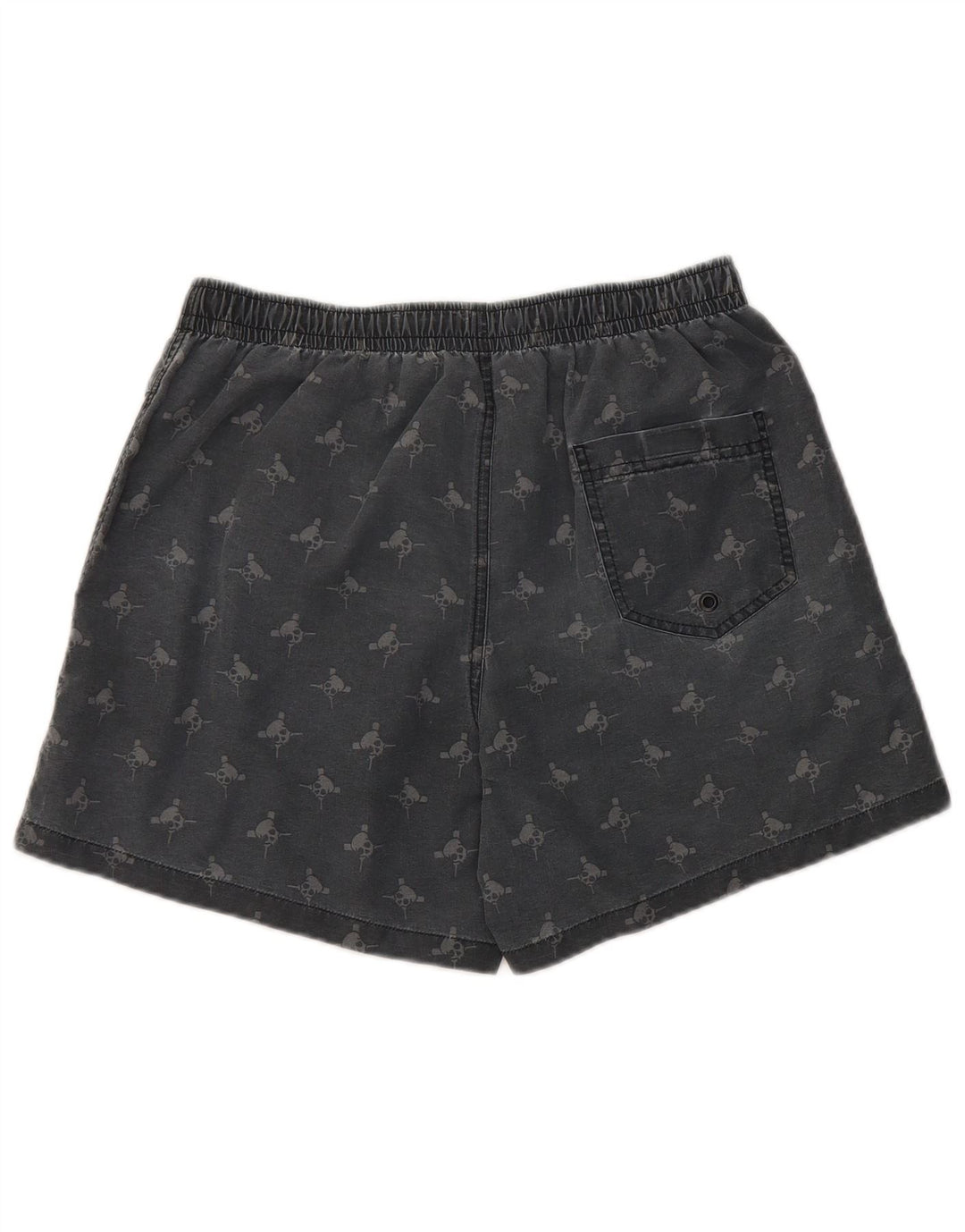 Zara Herren-Badeshorts mit abstraktem Muster, mittelgraues Nylon