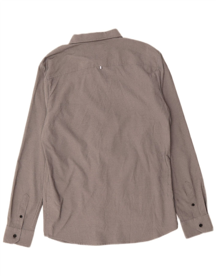 Oakley Herren-Slim-Fit-Hemd aus mittelgrauem Polyester