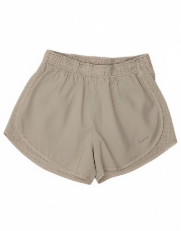 Nike Damen Dri Fit Sport Shorts UK 10 Small Grau