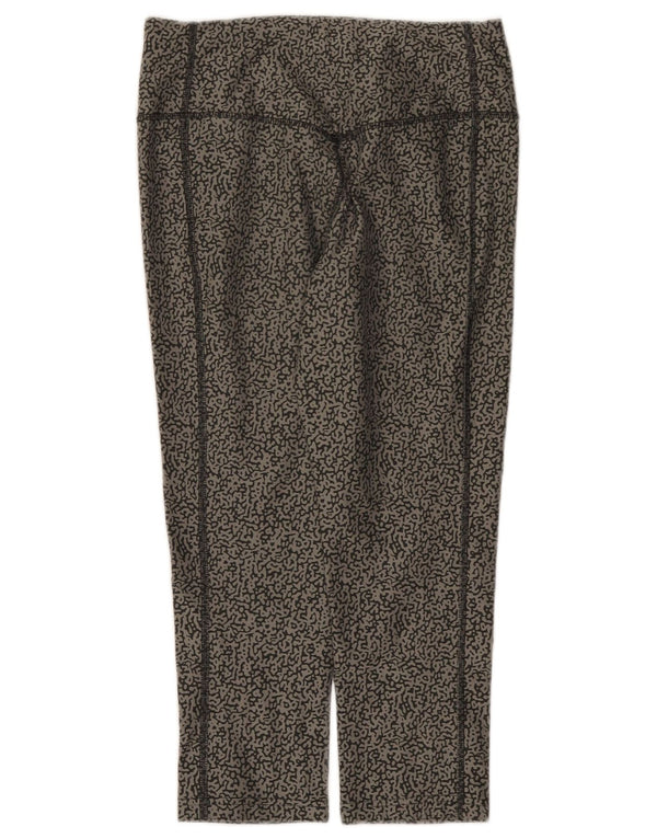 Nike Damen Dri Fit Capri-Leggings mit abstraktem Muster, UK 10, Größe S, Grau