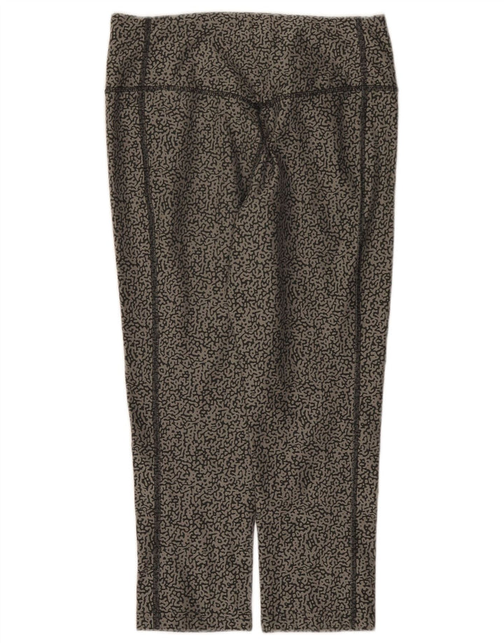 Nike Damen Dri Fit Capri-Leggings mit abstraktem Muster, UK 10, Größe S, Grau