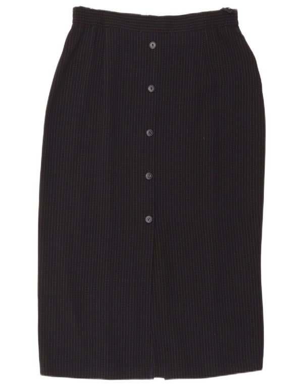 SAMOON Damen-Bleistiftrock mit hoher Taille, UK 18, XL, W34, Marineblau, Nadelstreifen