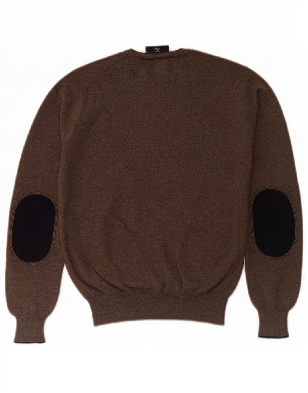 Fay Herren-Pullover mit V-Ausschnitt, IT 46, kleine braune Schurwolle