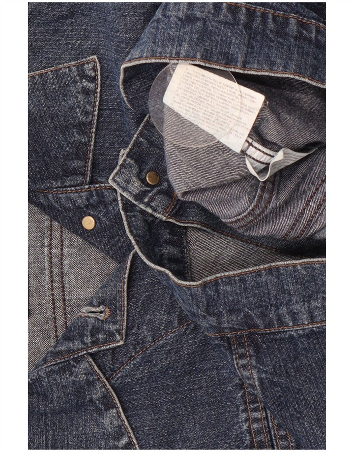 Joop Damen Crop Denim Jacke IT 40 Small Blau Baumwolle