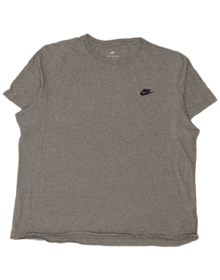 NIKE Herren T-Shirt Top 2XL Grau gefleckte Baumwolle
