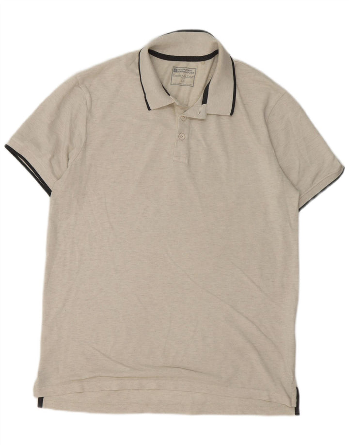 Mountain Warehouse Herren-Poloshirt, große beige Baumwolle