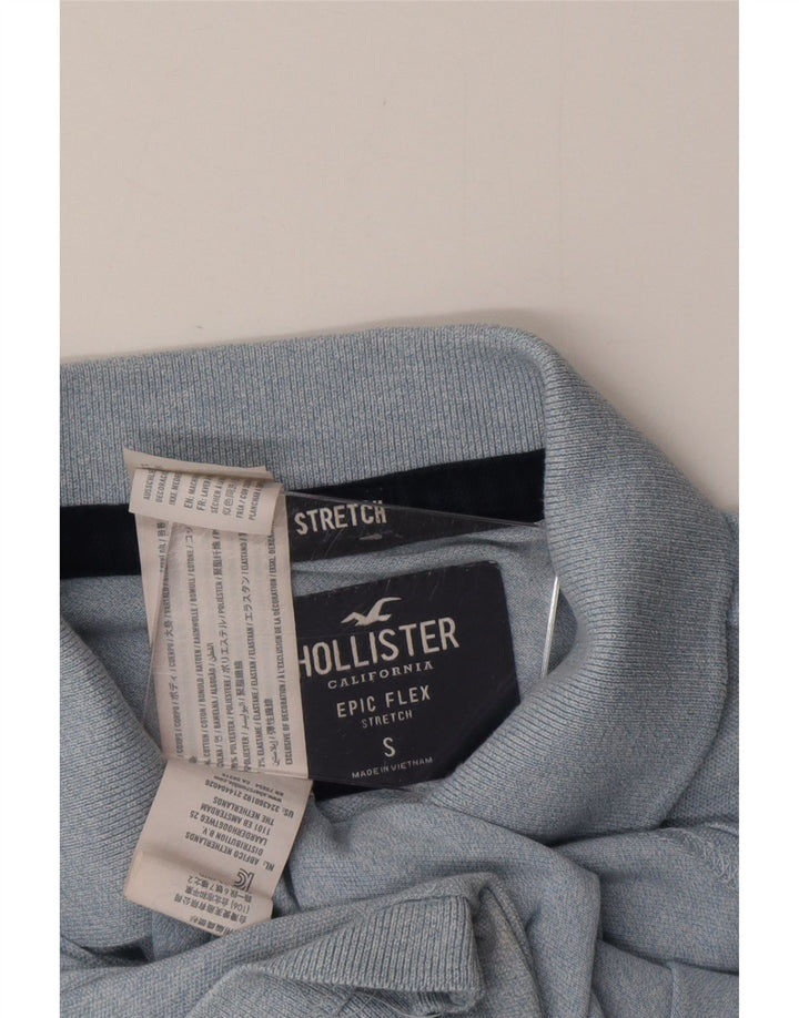 HOLLISTER Herren-Poloshirt, kleine blaue Baumwolle