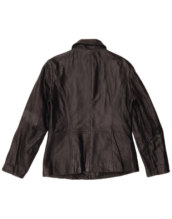 Conbipel Damen Lederjacke IT 46 Großes schwarzes Leder