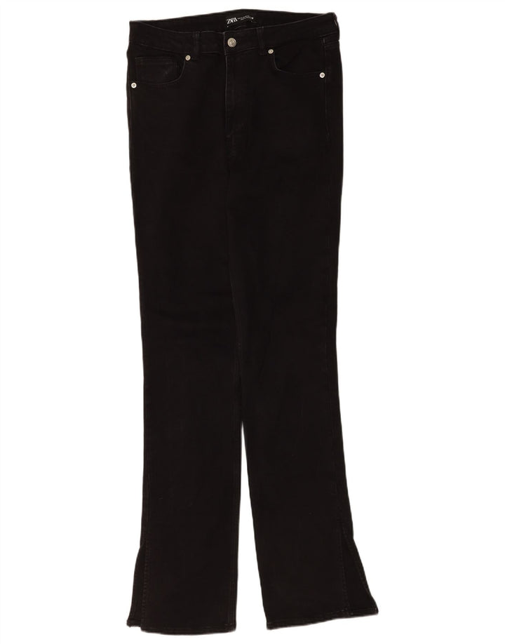 Zara Damen Bootcut Jeans EU 42 Large W32 L33 Schwarz