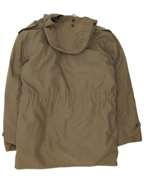 Vintage Herren Militär-Sherpa-Parka mit Kapuze, UK 38, mittleres Khaki