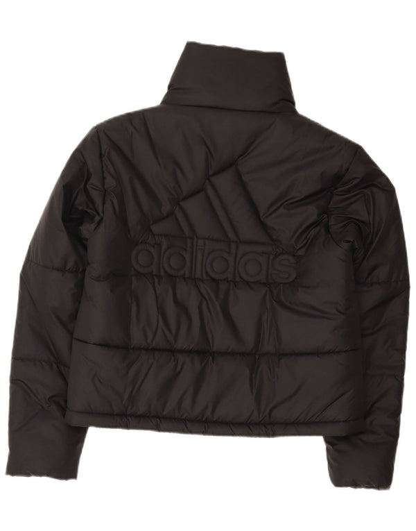 Adidas Damen Crop gepolsterte Jacke UK 4/6 XS Schwarz
