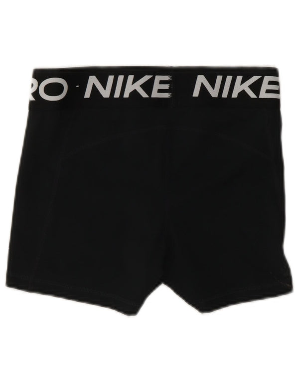 NIKE Damen Dri Fit Graphic Sport Shorts UK 10 Small Schwarz Polyester