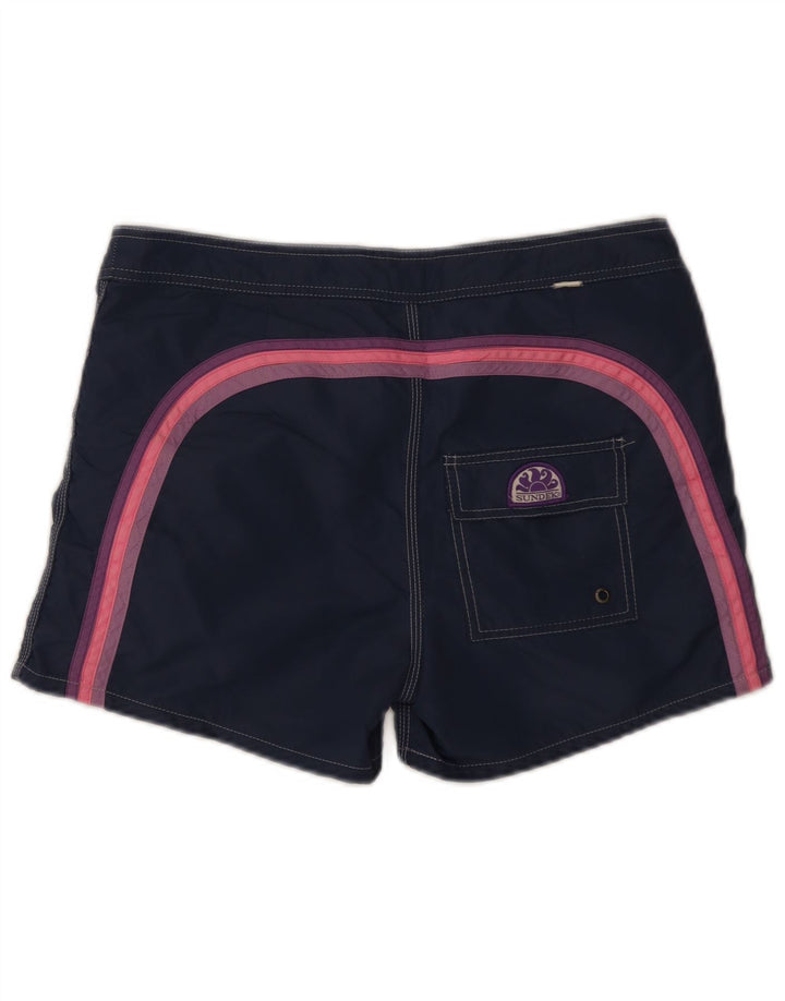 Sundek Herren-Badeshorts, mittelgroß, marineblaues Nylon