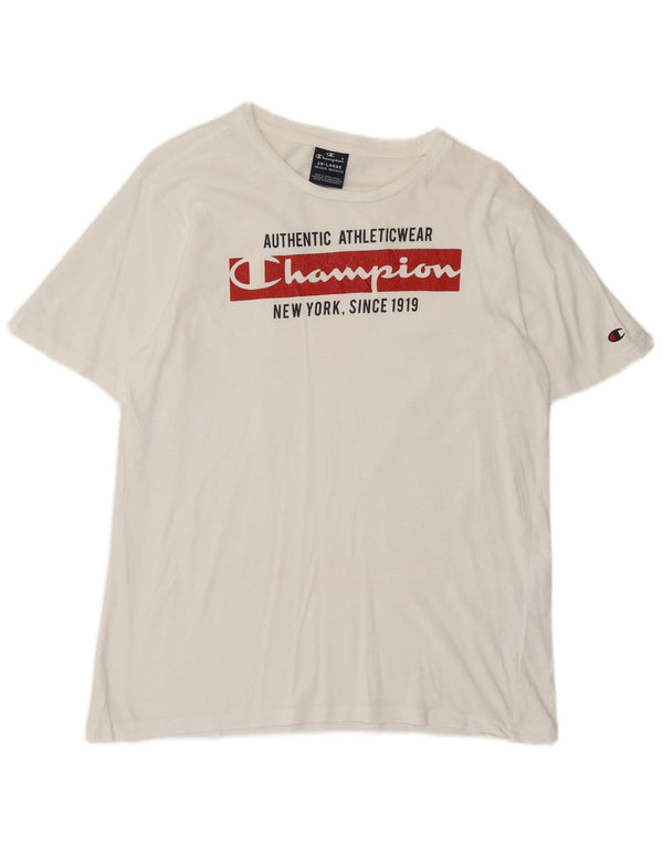 Champion T-Shirt mit Grafik für Jungen, 15–16 Jahre, 2XL, Weiß