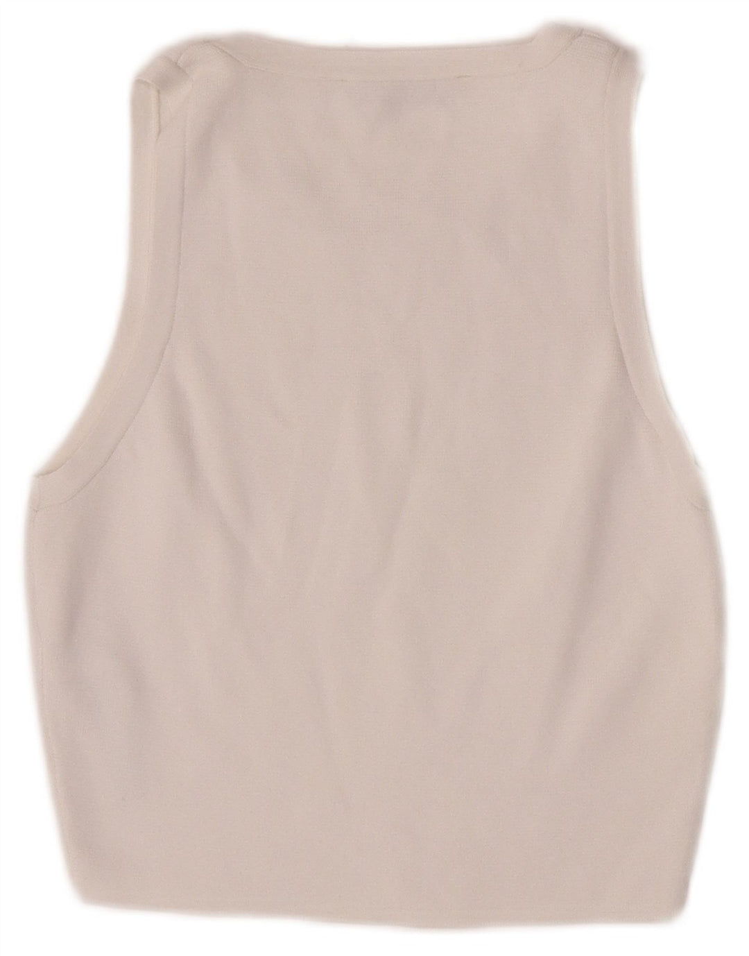 Zara Damen Crop Vest Top UK 12 Mittelweiße Viskose