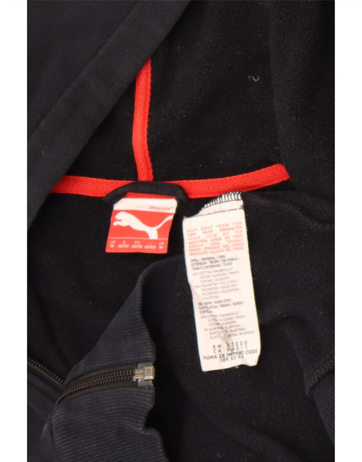 Puma Herren-Kapuzenpullover mit Reißverschluss, mittelschwarz, Baumwolle