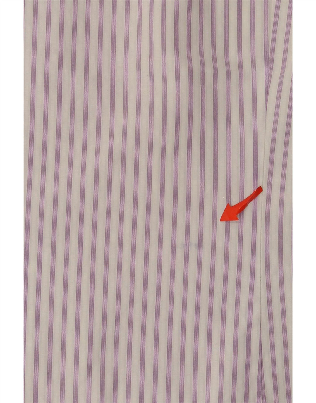 Ted Baker Herrenhemd, Größe 4, groß, violette Nadelstreifen-Baumwolle