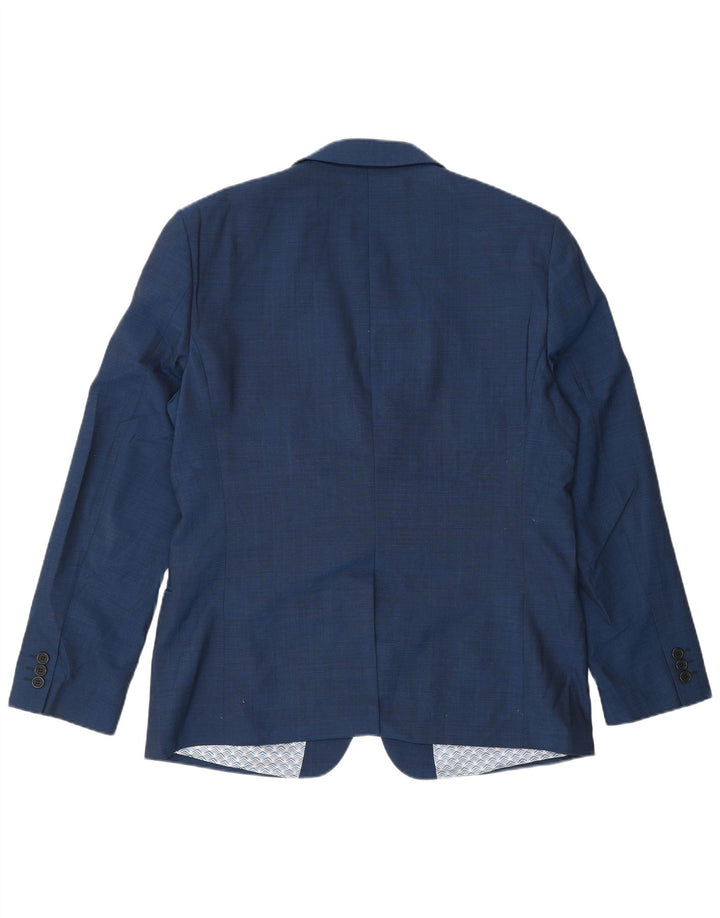 Ted Baker Herren-Blazer mit 2 Knöpfen, UK 42, XL, blaue Wolle
