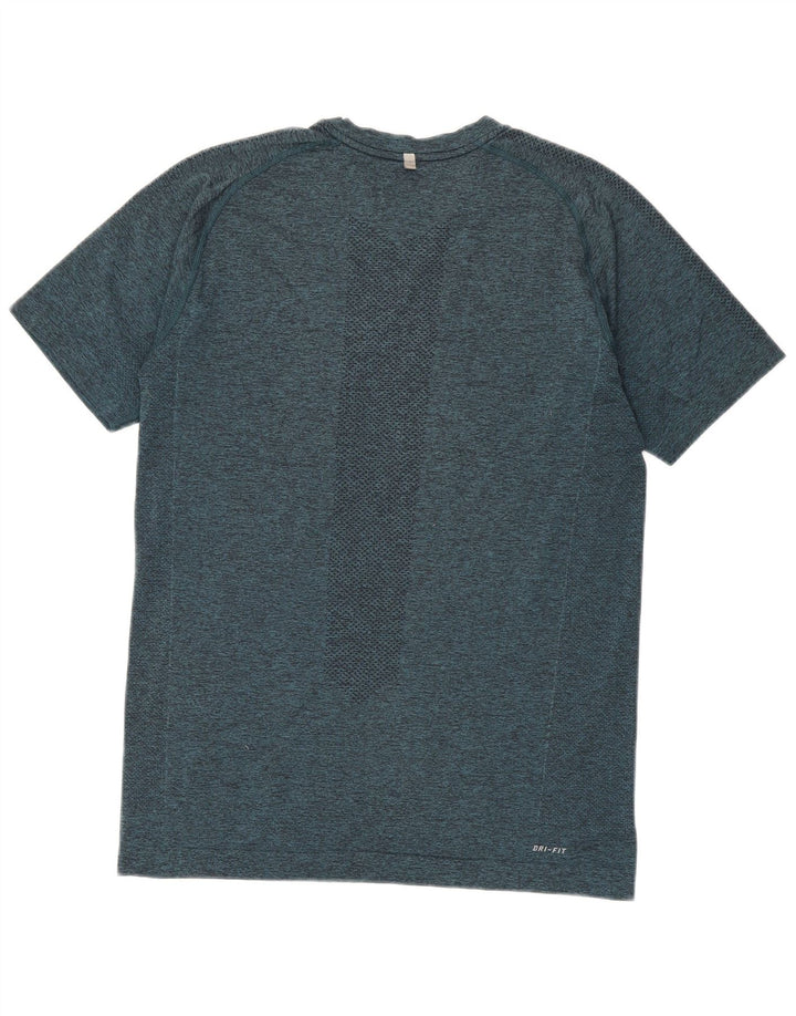 Nike Dri Fit T-Shirt-Oberteil für Herren, mittelgroß, marineblau gefleckt