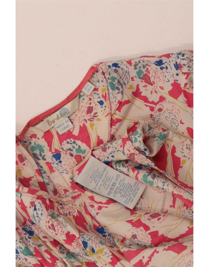 Boden Damen-Blusenoberteil, UK-Größe 40, Größe S, mehrfarbig, Blumenmuster, Viskose