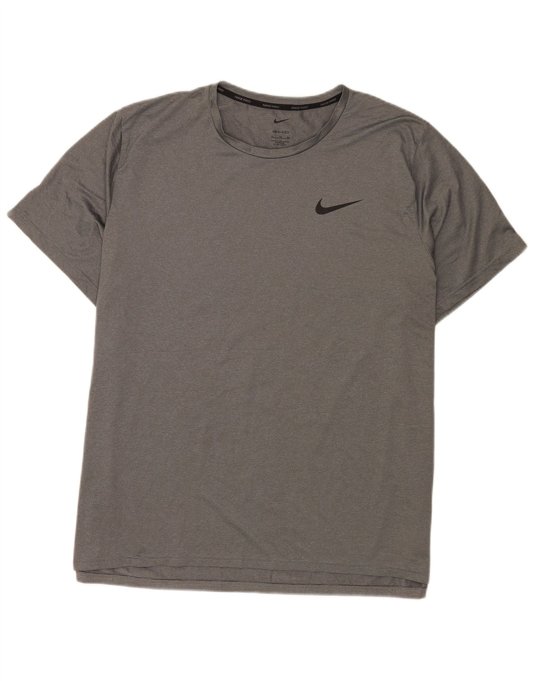 Nike Herren Dri Fit T-Shirt Top XL Grau geflecktes Polyester