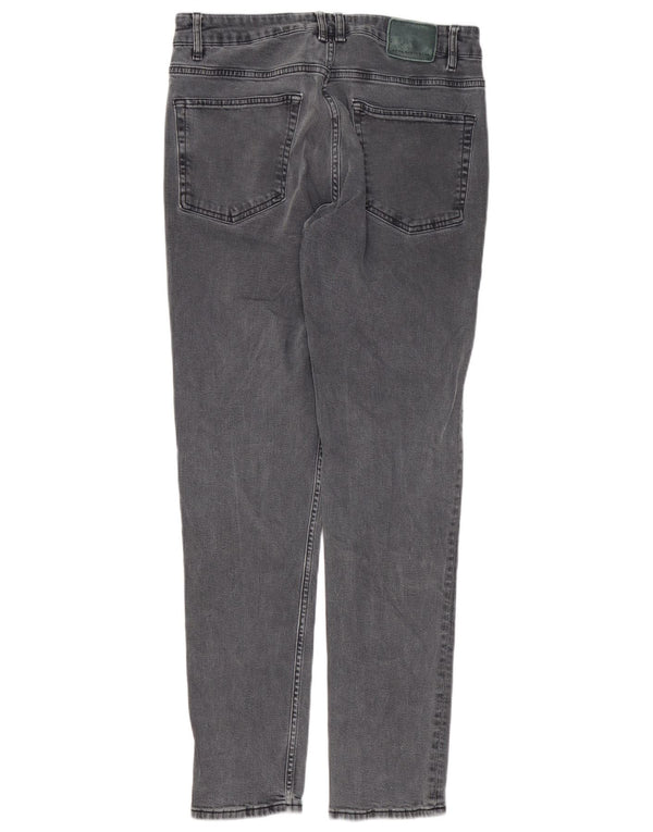 Zara Herren Slim Jeans EU 42 Large W32 L30 Graue Baumwolle
