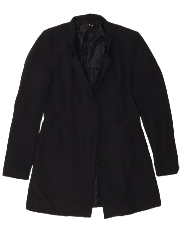 ZARA Womens Blazer Jacket UK 12 Medium Black Acetate