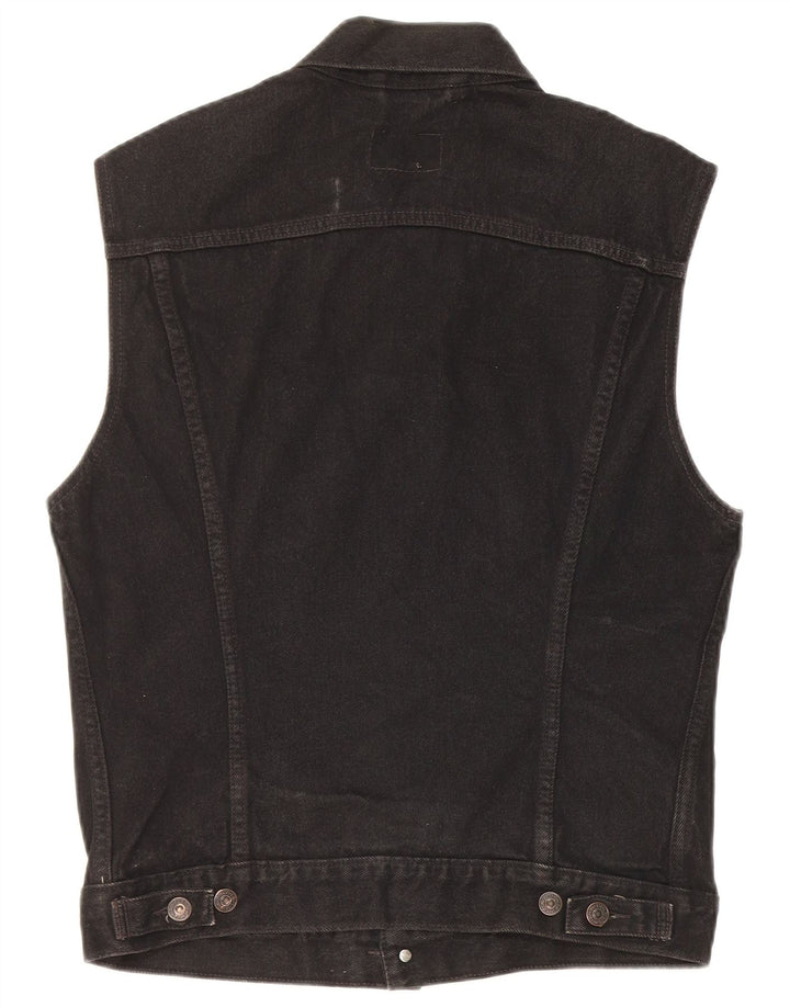 Levi's Herren-Jeansweste UK 38 aus mittelschwarzer Baumwolle