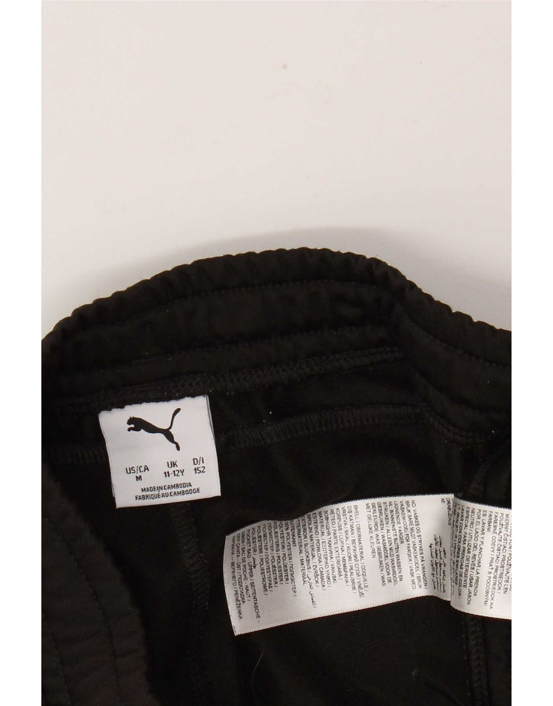 Puma Trainingshose für Jungen, 11–12 Jahre, schwarzes Polyester