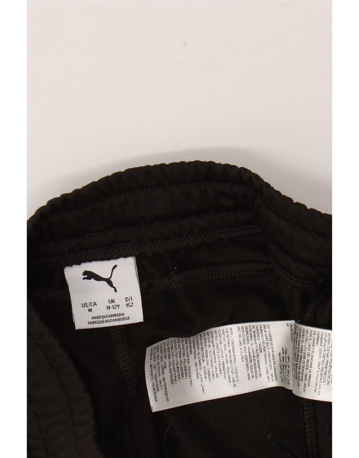 Puma Trainingshose für Jungen, 11–12 Jahre, schwarzes Polyester
