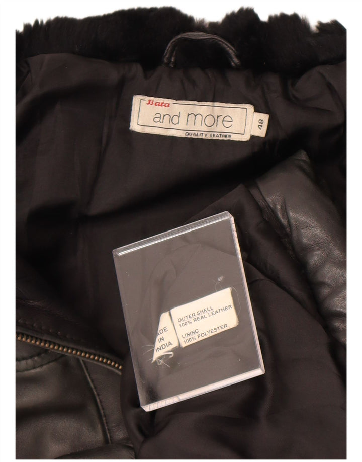 Bata and More Damen Lederjacke IT 48 XL Graues Leder