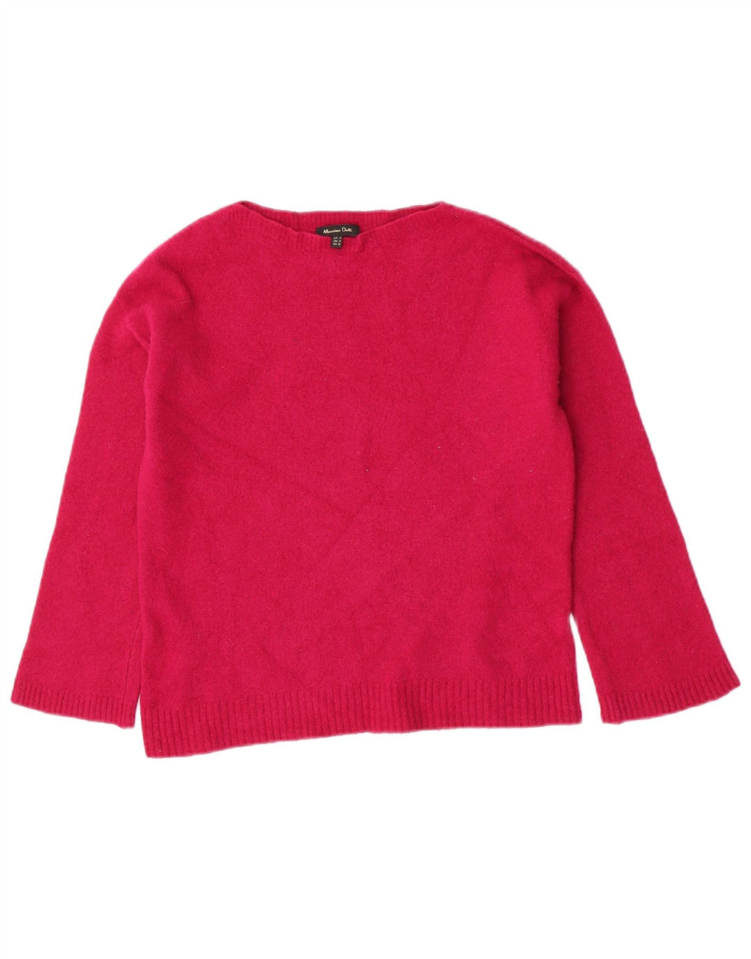 Massimo Dutti Damen-Pullover mit U-Boot-Ausschnitt, Gr. 12, Mittelrosa