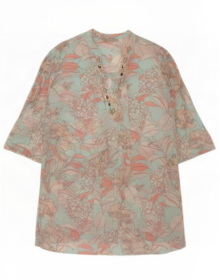 Marks & Spencer Damen Durchsichtiges Tunikakleid UK 14 Medium Türkis