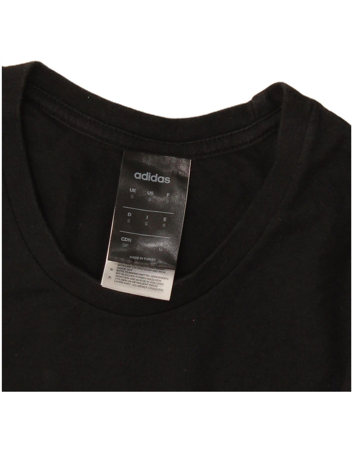 Adidas Herren Grafik T-Shirt Top Small Schwarz Baumwolle