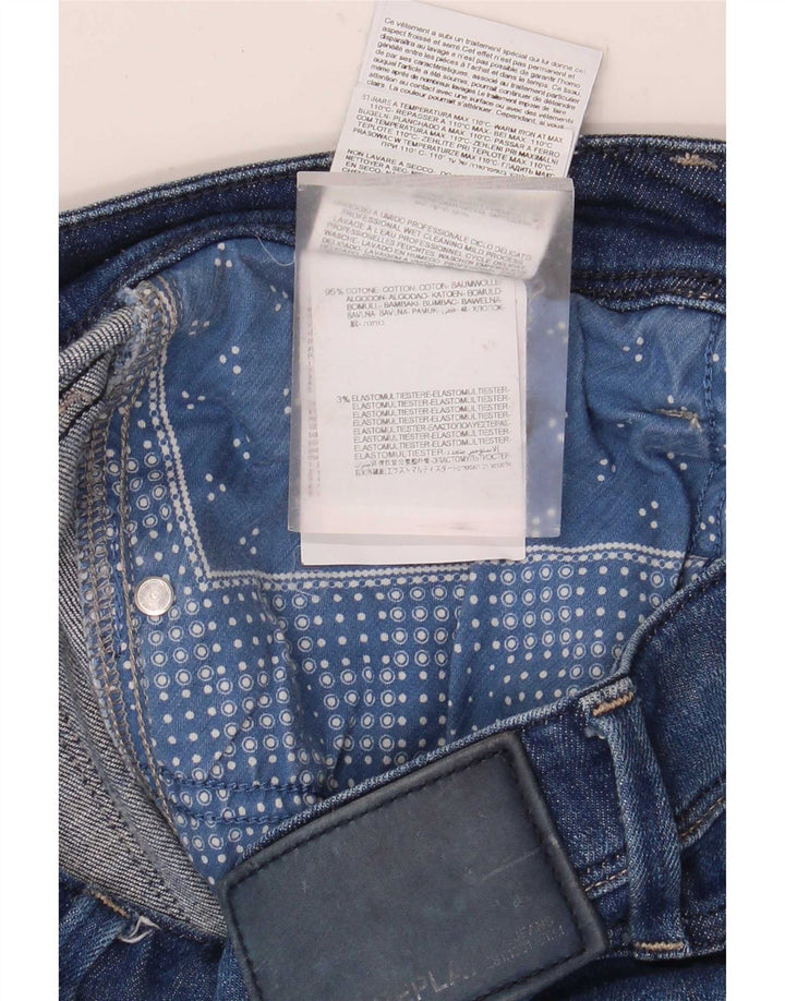 Replay Herren Slim Jeans W32 L32 Blaue Baumwolle