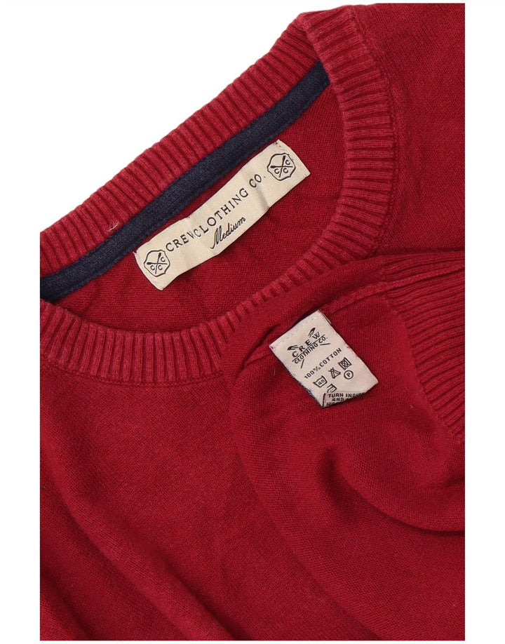 Crew Clothing Herren-Pullover mit Rundhalsausschnitt, Mittelrosa, Baumwolle