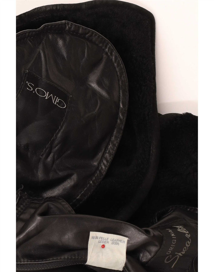 Gimo's Herren Shearling Jacke UK 40 Large Schwarz
