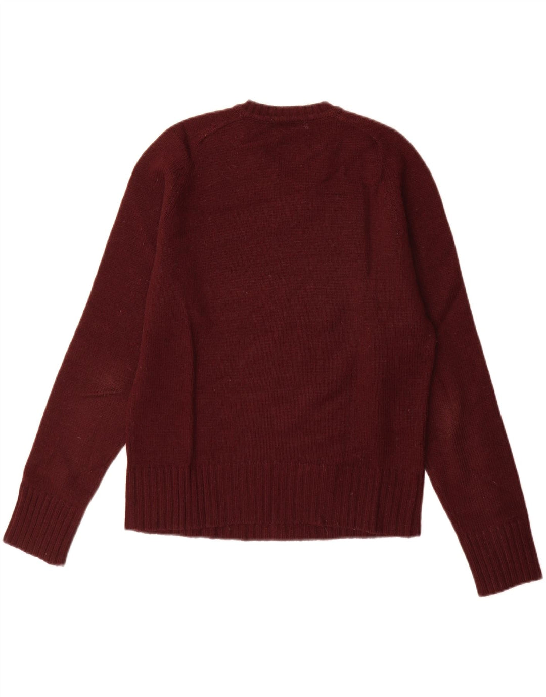 Zara Herren-Pullover mit V-Ausschnitt, mittleres Burgunderrot