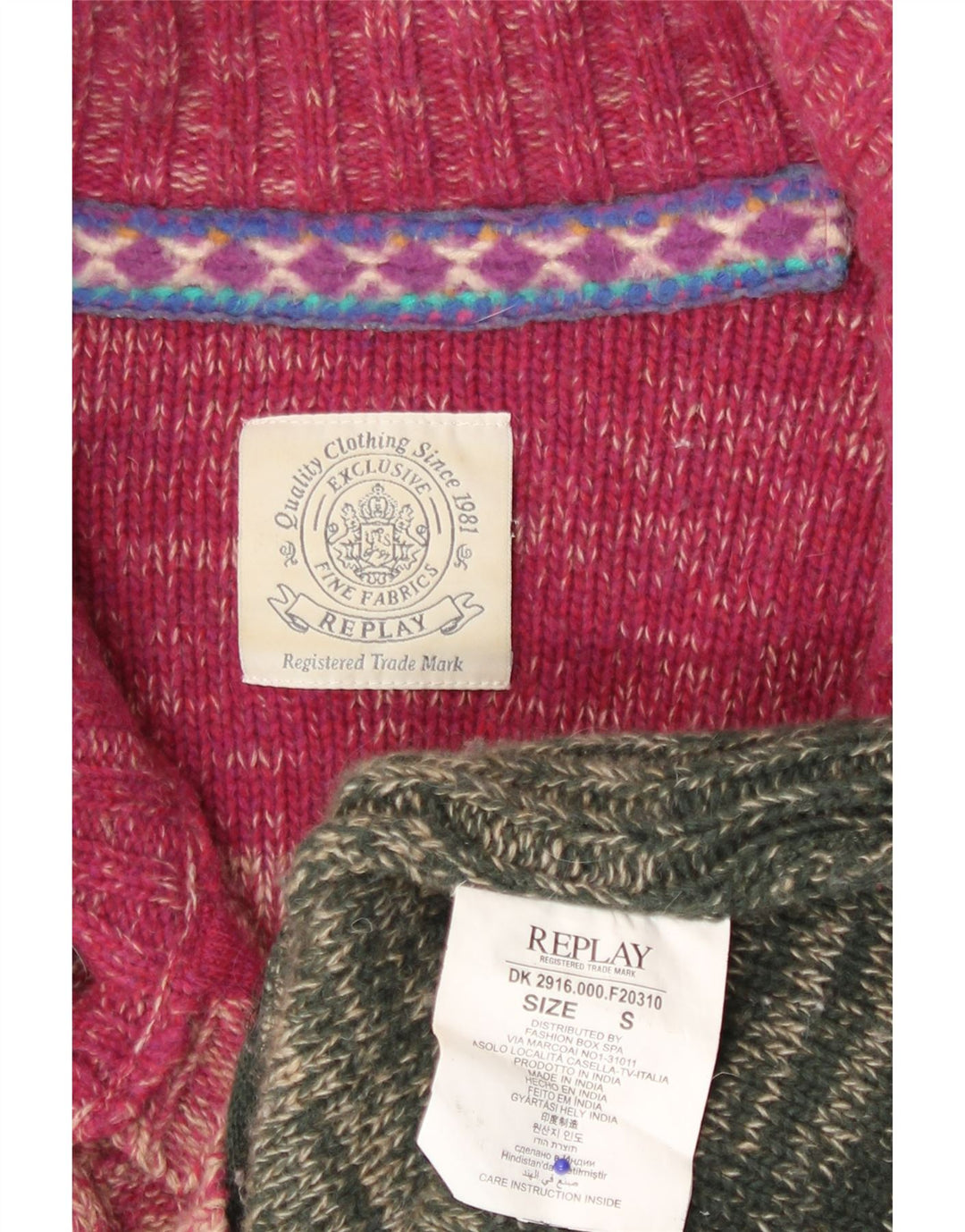Replay Damen-Cardigan-Pullover, Gr. 10, klein, mehrfarbig, Farbblock