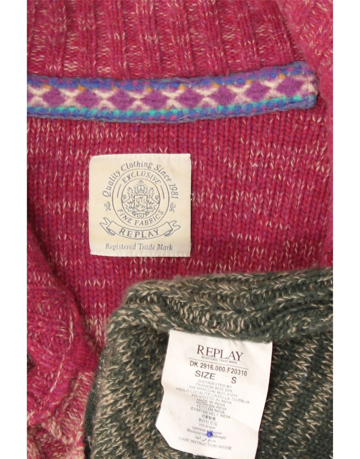 Replay Damen-Cardigan-Pullover, Gr. 10, klein, mehrfarbig, Farbblock